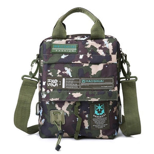 Men's Bag Messenger Bag Male Waterproof Nylon Camouflage Satchel Over the Shoulder Crossbody Bags Handbag Mini Briefcase XA99WC