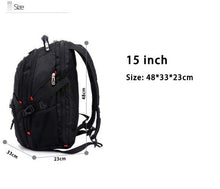 Load image into Gallery viewer, Crossten Swiss Multifunctional 17.3&quot; Laptop Backpack sleeve case bag Waterproof USB Charge Port Schoolbag Hiking Travel bag