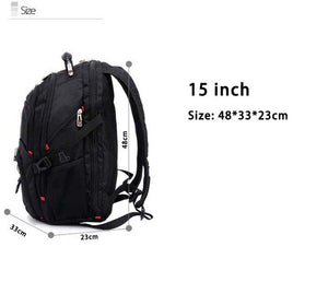 Crossten Swiss Multifunctional 17.3" Laptop Backpack sleeve case bag Waterproof USB Charge Port Schoolbag Hiking Travel bag