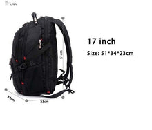 Load image into Gallery viewer, Crossten Swiss Multifunctional 17.3&quot; Laptop Backpack sleeve case bag Waterproof USB Charge Port Schoolbag Hiking Travel bag